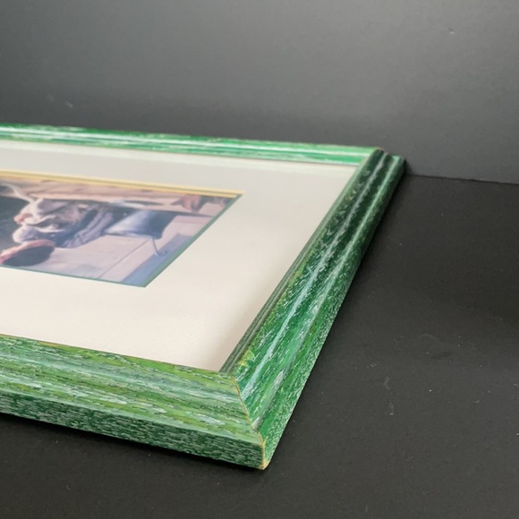 Boy on Porch with Kitty Print Cat Snail Home Decor Framed Wall Art Picture - Picture 4 of 6